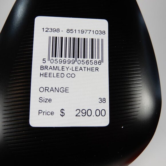 Reiss Bramley Pointed Toe Pump Heels Size 38 7.5 Reddish Orange Leather NEW $290 - Picture 13 of 15